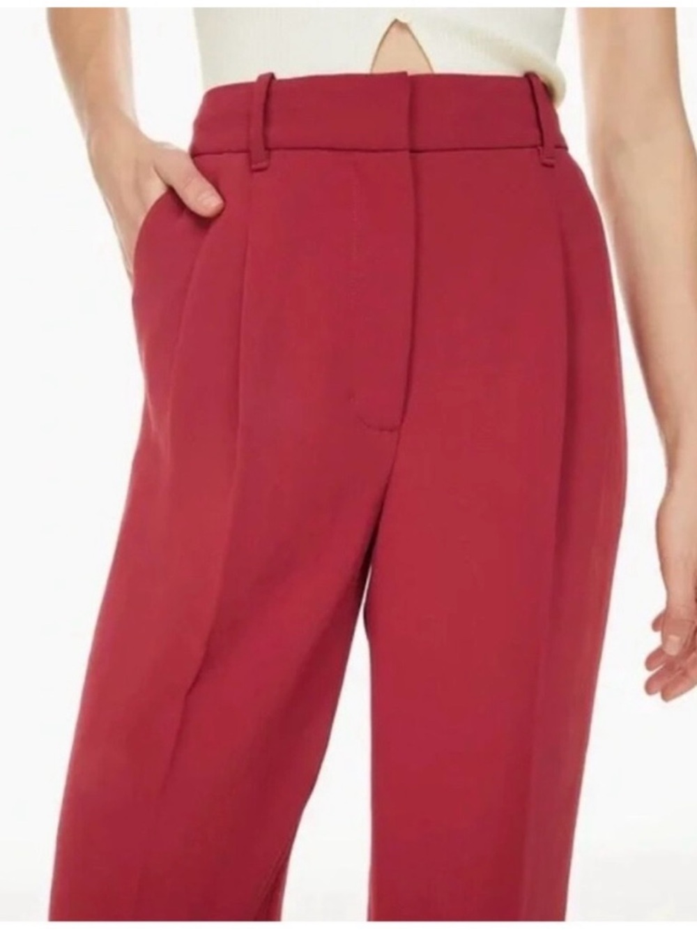 Aritzia Wilfred Effortless Pant Red/Rust Trousers 0